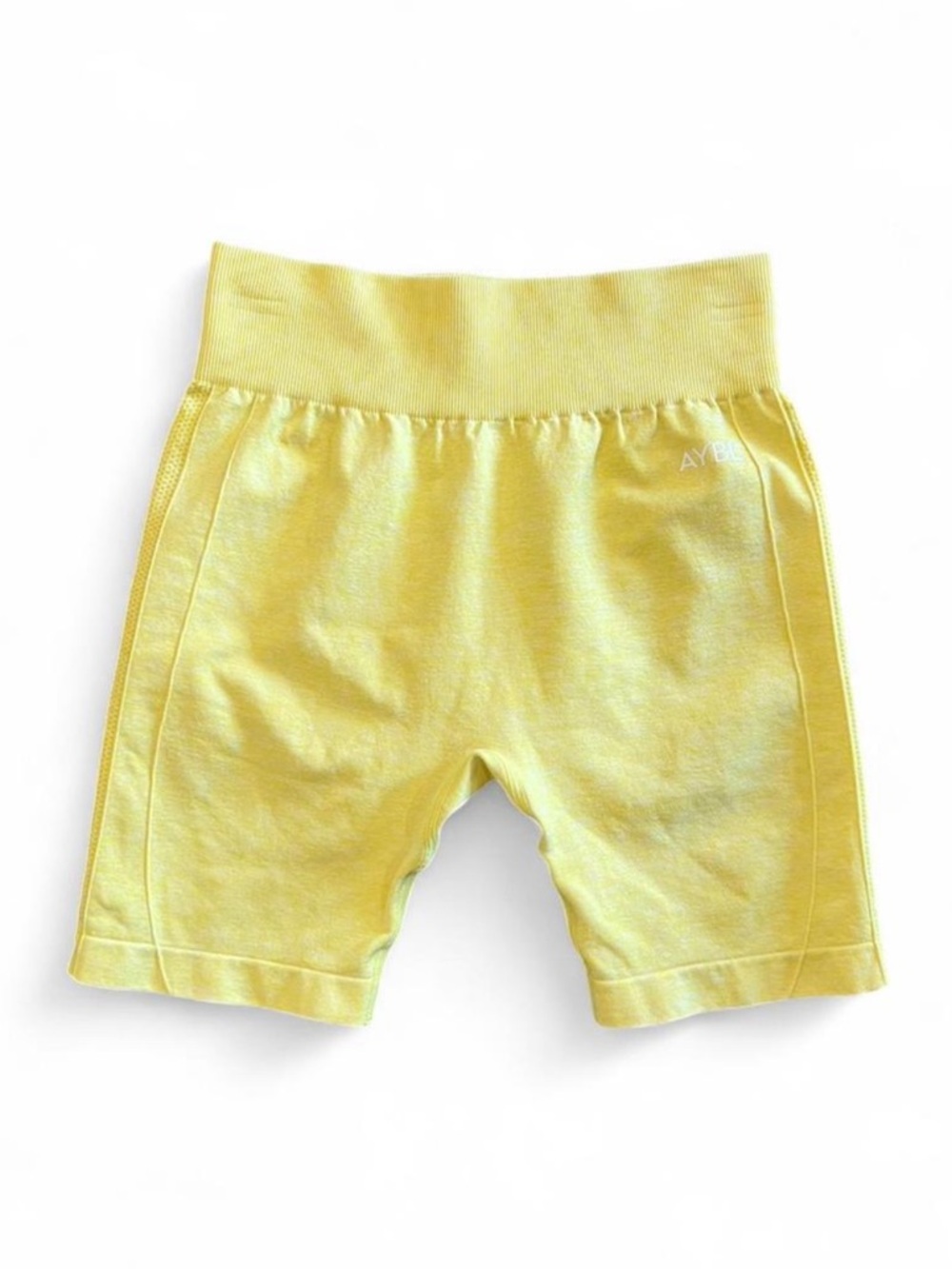 AYBL Yellow Seamless Bike Shorts Size M